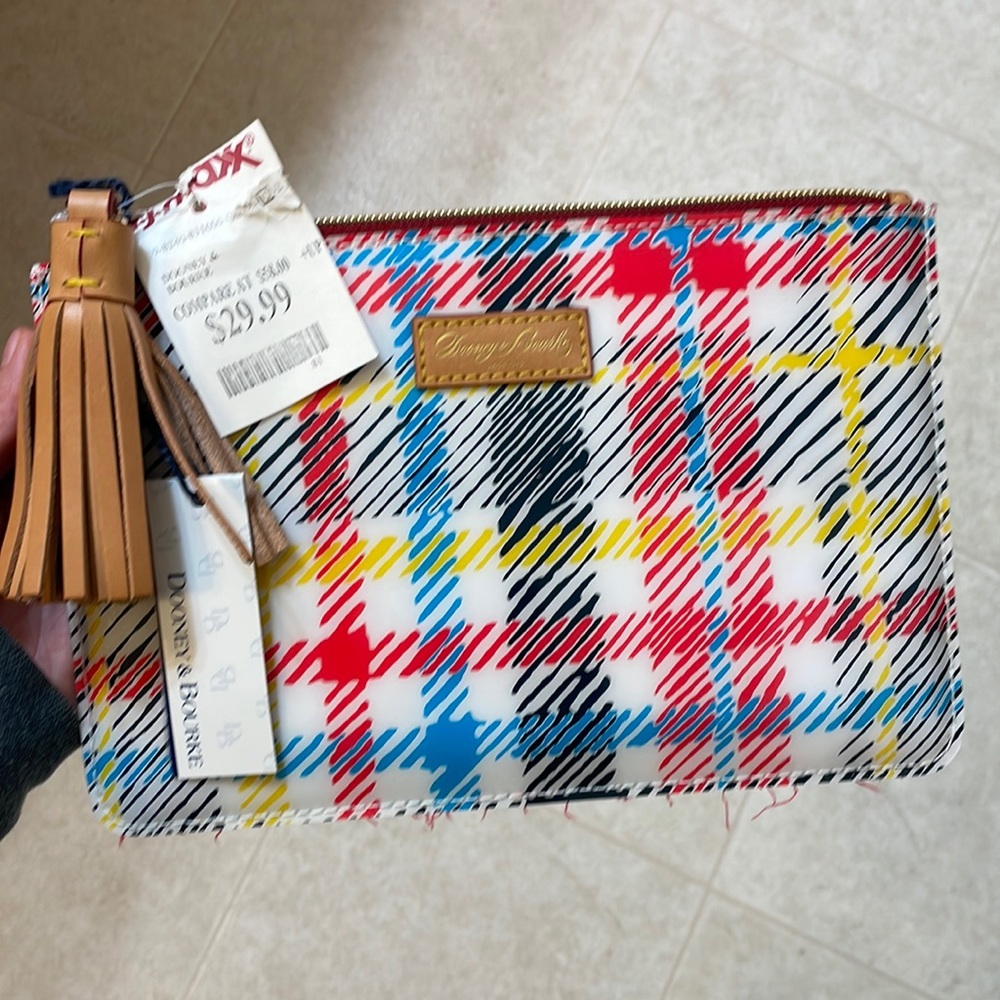 Dooney and Burke tassel  makeup bag or clutch